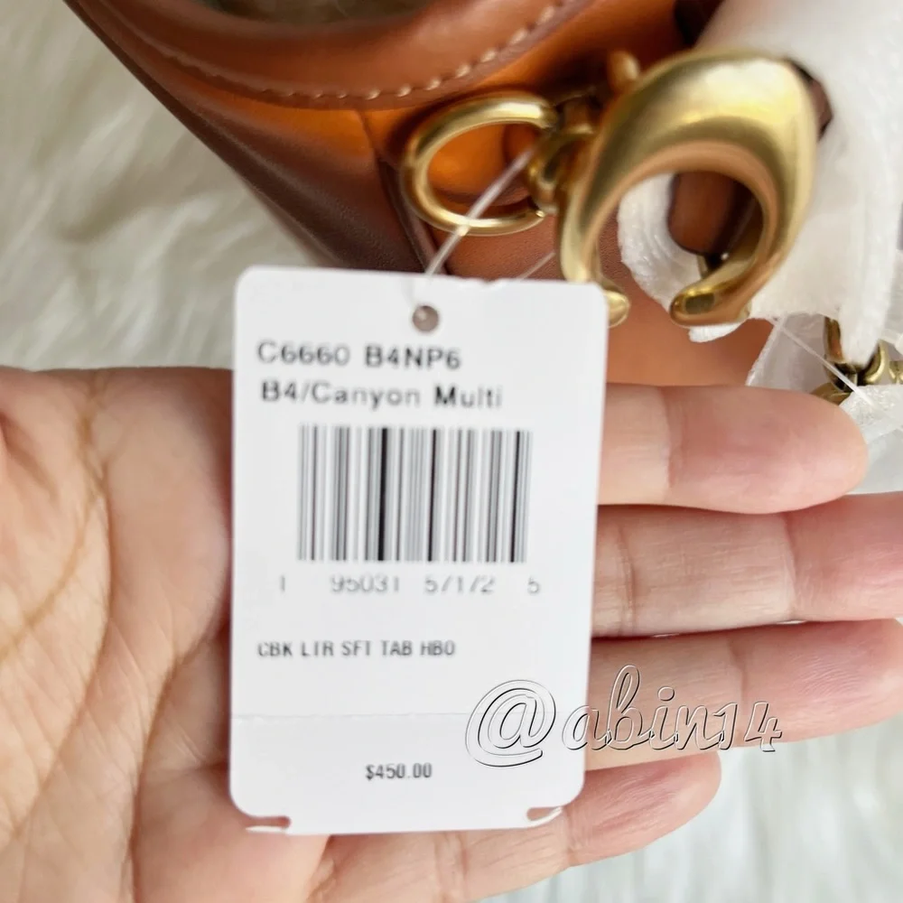 NWT Coach Leather Soft Tabby Hobo Shoulder Crossbody Bag - Picture 7 of 9